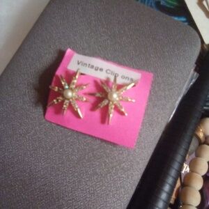 Vintage clip on earrings